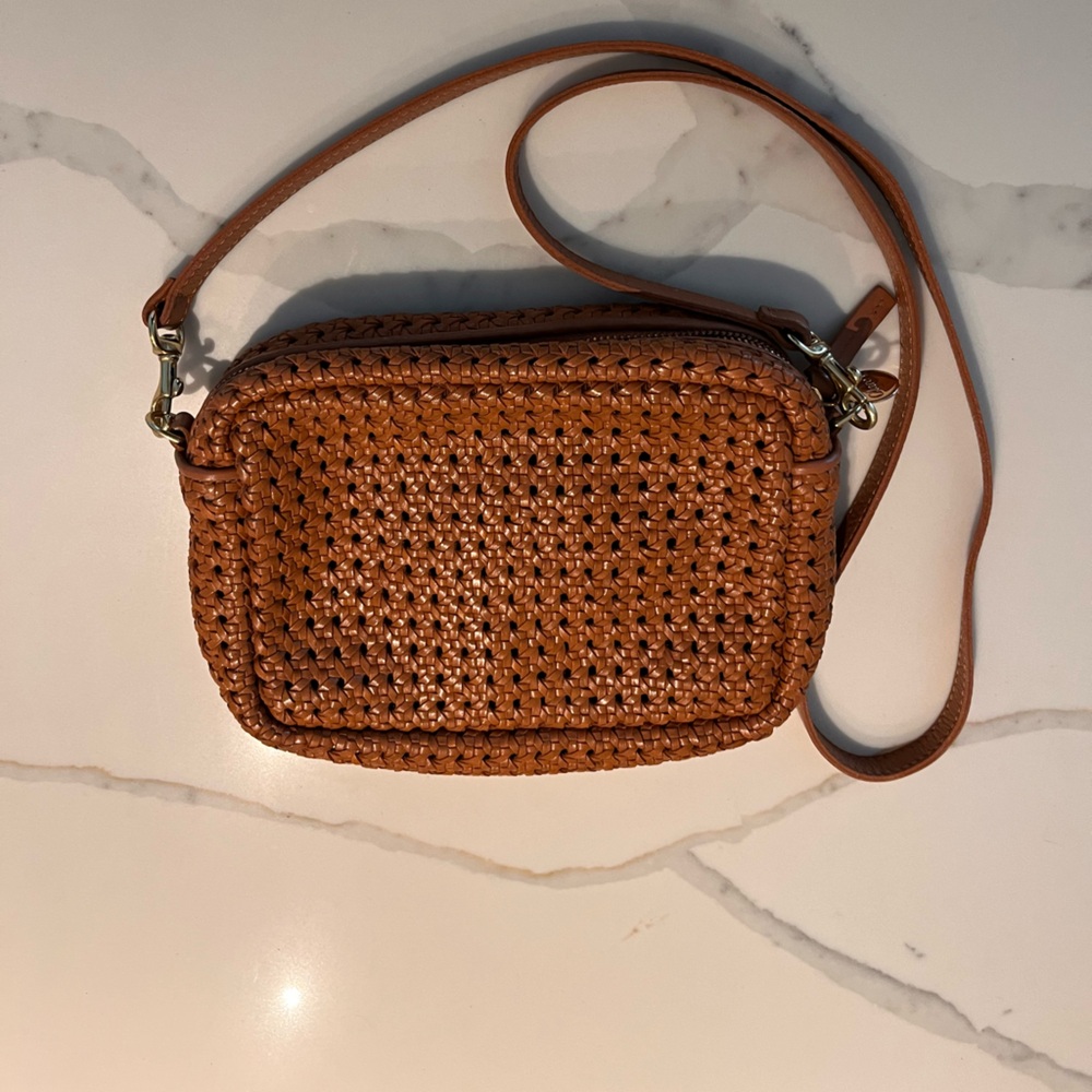 Woven Crossbody Bag in Tan